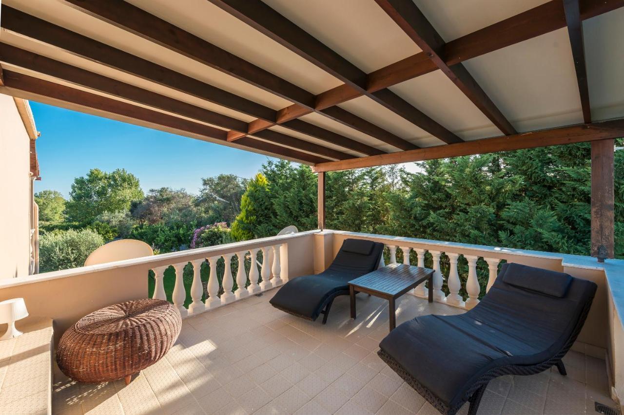 Villa Maxim With Private Pool & Tennis Court Halikounas 외부 사진
