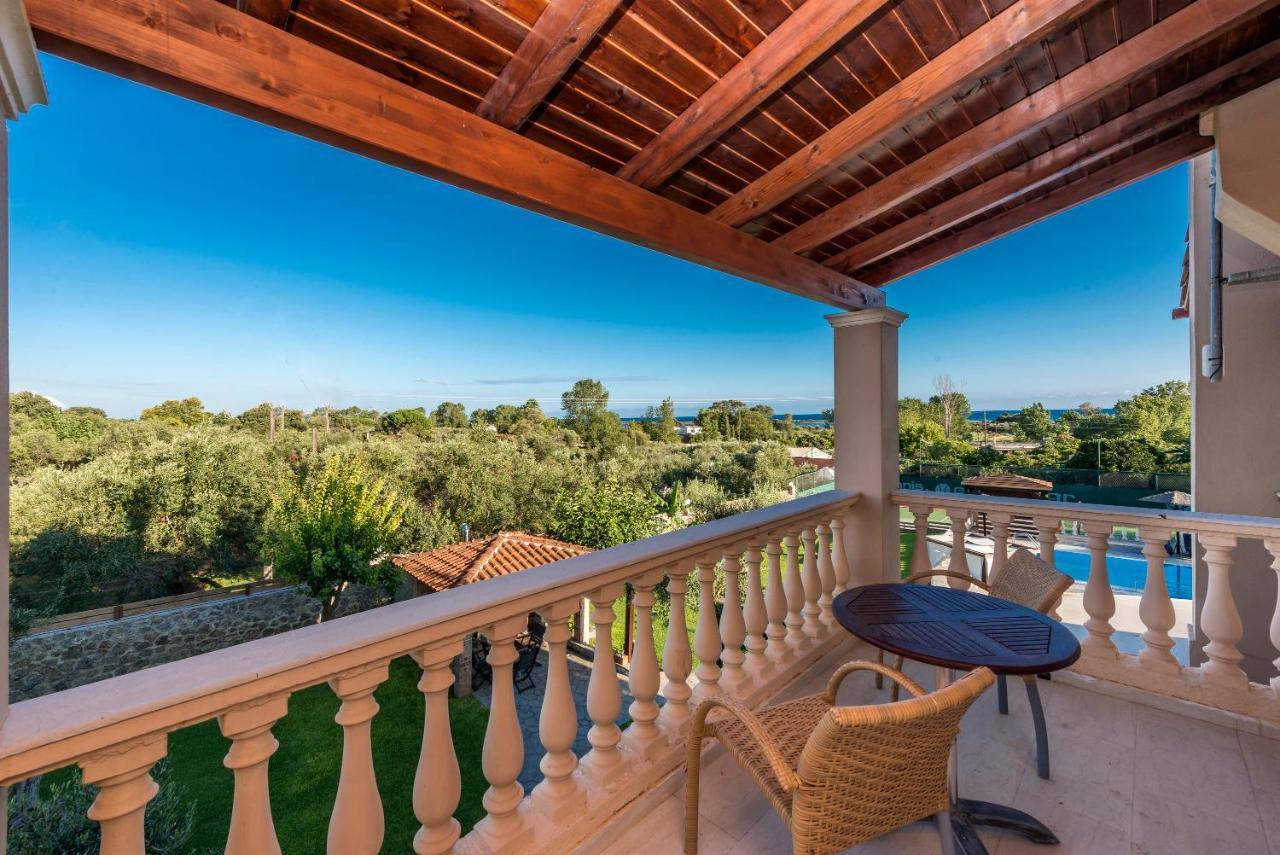 Villa Maxim With Private Pool & Tennis Court Halikounas 외부 사진