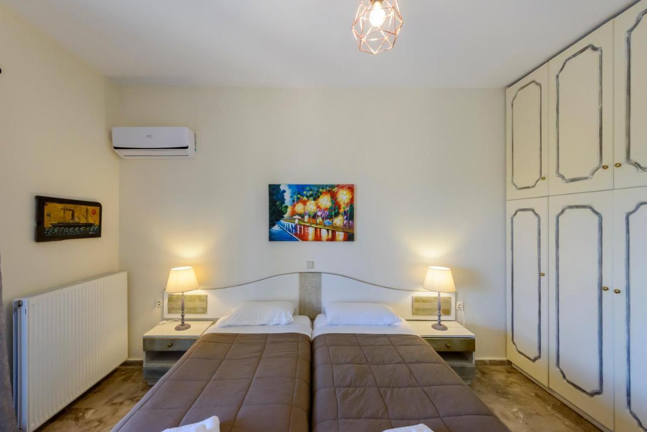 Villa Maxim With Private Pool & Tennis Court Halikounas 외부 사진