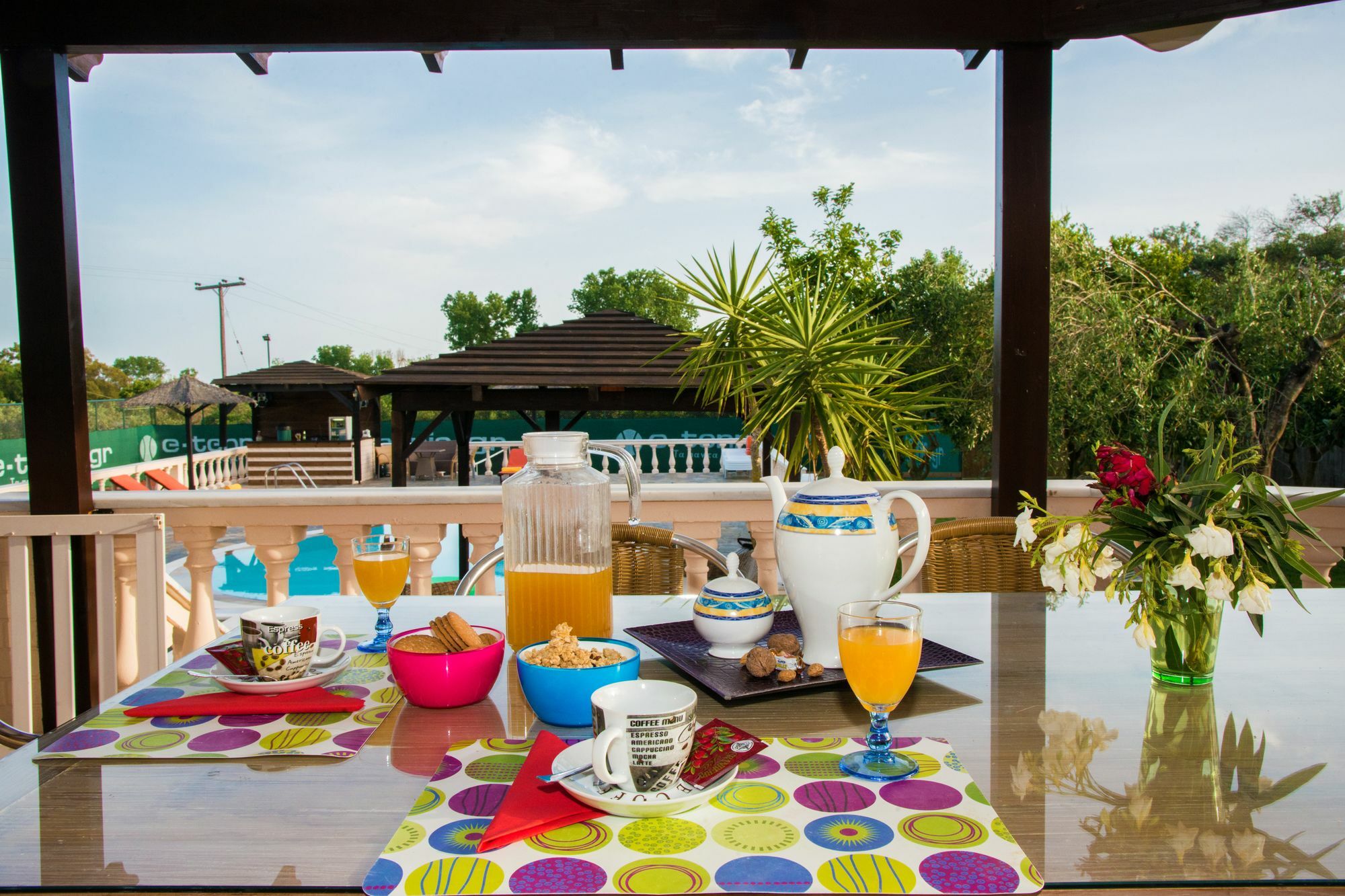 Villa Maxim With Private Pool & Tennis Court Halikounas 외부 사진